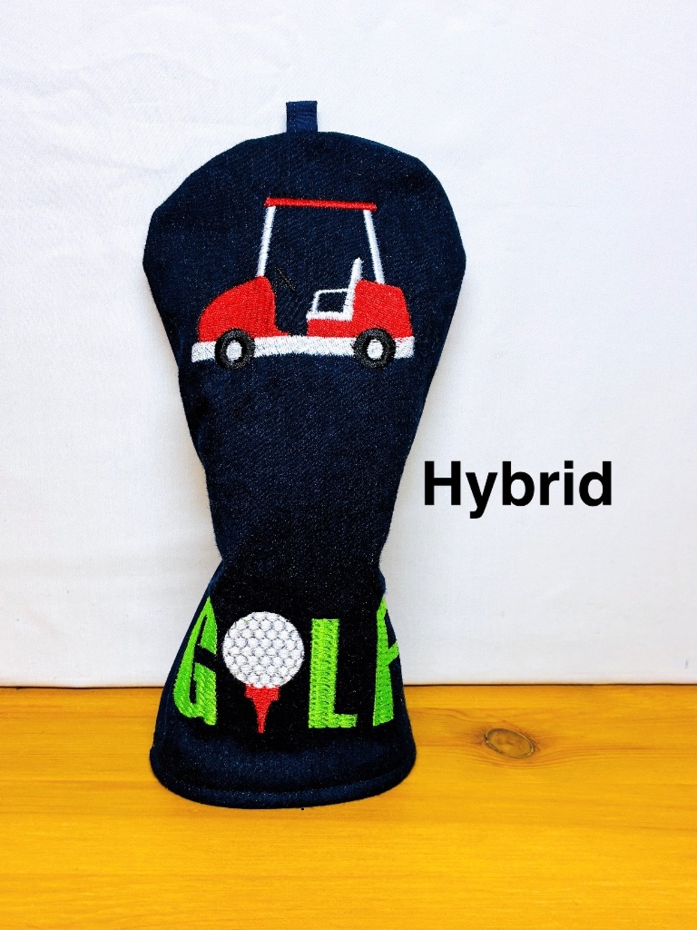 【H-303】Golf Hybrid Head Cover Denim / Jeans Handmade by Shizu
